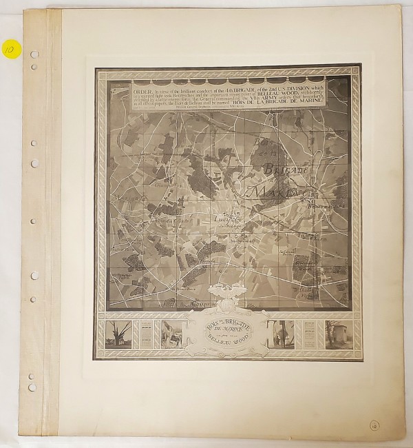 Mural, Map of Belleau Wood by Barry Faulkner