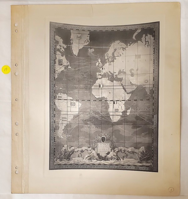 Mural, Map for Cunard Steamship Co. 19 by Barry Faulkner