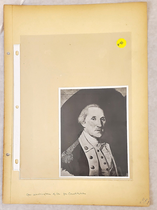 P. 45 Photo of George Washington of Virginia for Constitution by Barry Faulkner