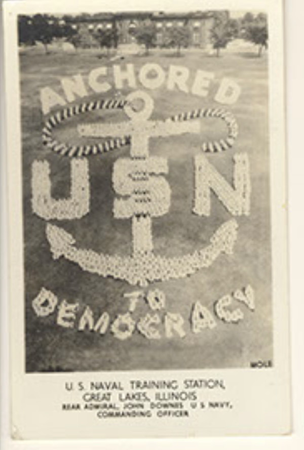 War Anchored to democracy postcard