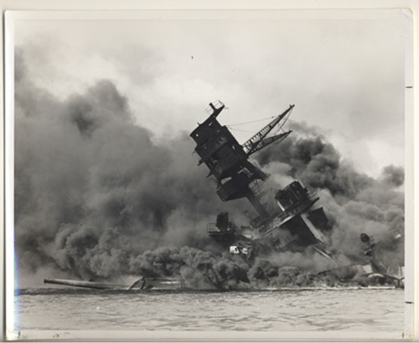 War USS Arizona Burning