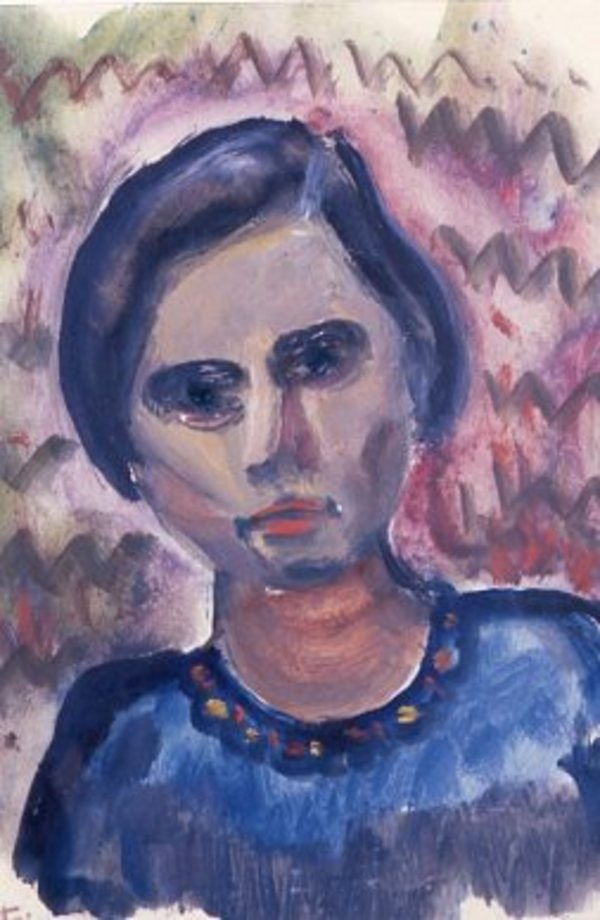 Dark Woman in Blue by Helen Stein