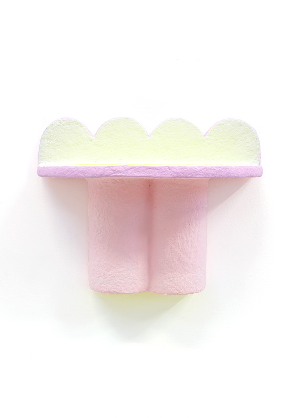 Shrine to Nothingness (Neutral Grey, Pale Pink, Fluorescent Chartreuse) by CHIAOZZA