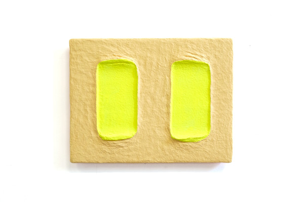 Two Fluorescent Yellow Smears in Naples Yellow by CHIAOZZA