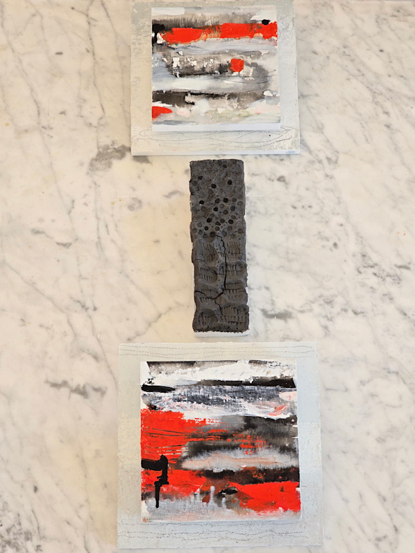 Clay & Red Seascape Trilogy by Gabriella Lewenz  Artist | Gallery