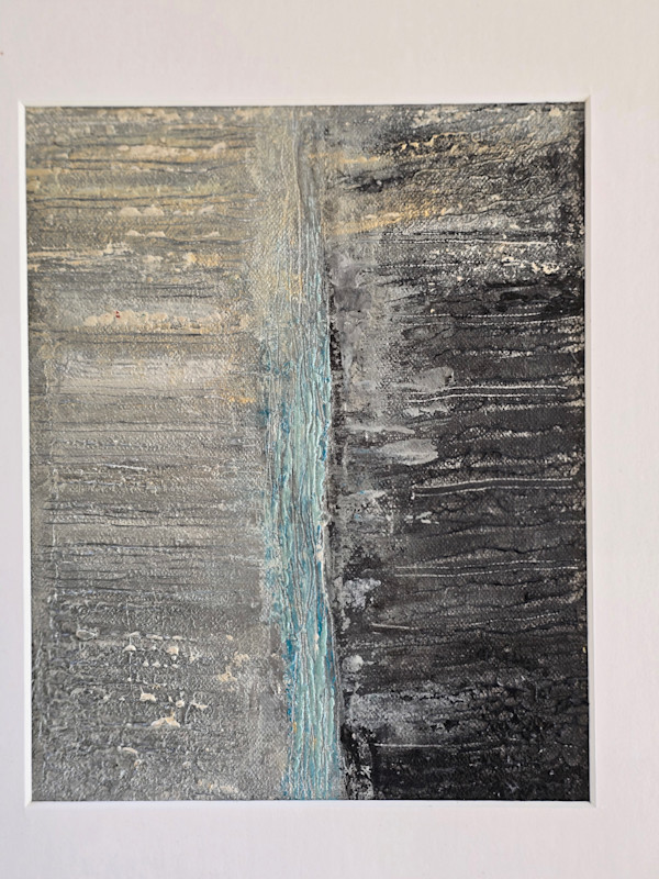 Teal & Slate Divide Composition by Gabriella Lewenz  Artist | Gallery