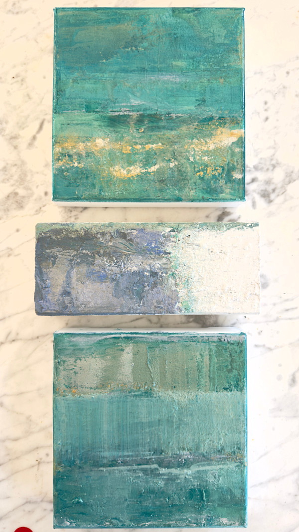 Teal Reflections Trilogy by Gabriella Lewenz  Artist | Gallery, Image 1.