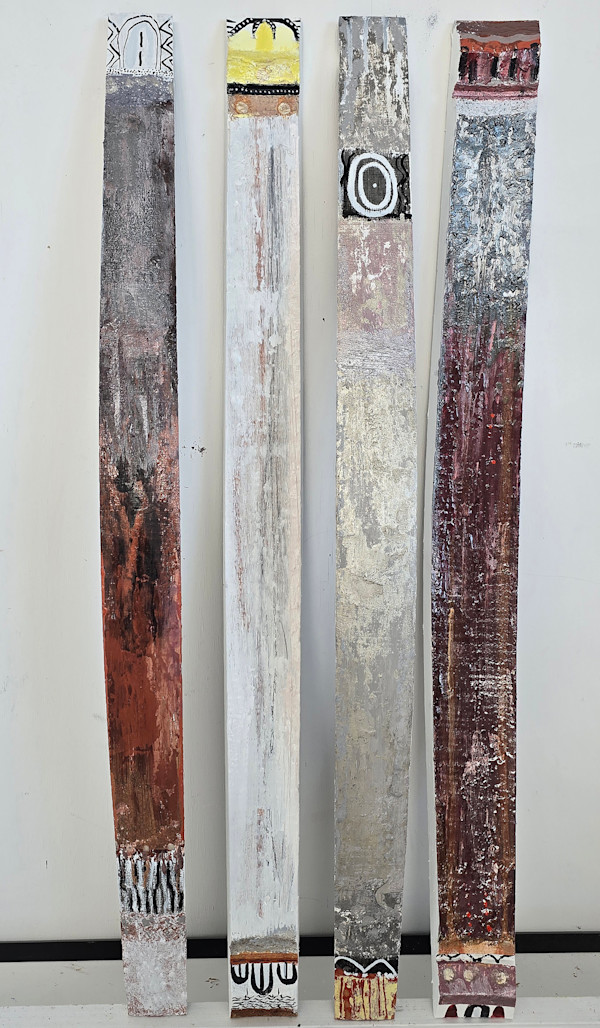 Oak Stave Motifs Lunar Sea Shimmer by Gabriella Lewenz  Artist | Gallery