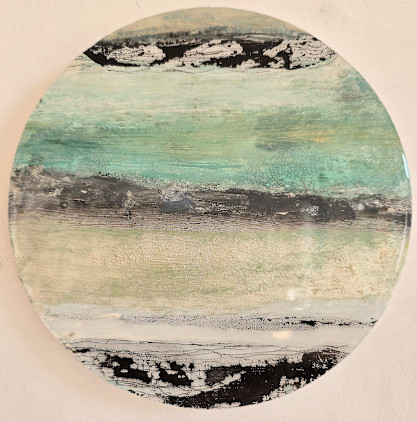 Shoreline Motif Sage Teal Seas by Gabriella Lewenz  Artist | Gallery