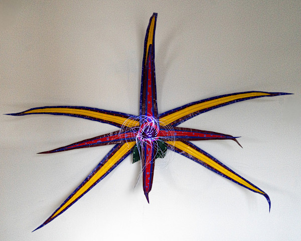 Patterns in Bloom: 4, purple, dark red, yellow + dark red, purple, red by Molly Gambardella