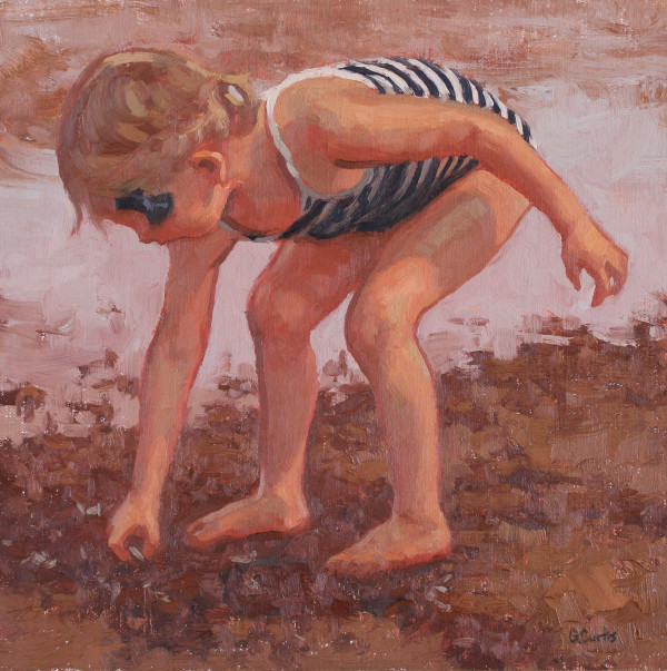 Blue Bow by Grace Curtis Fine Art