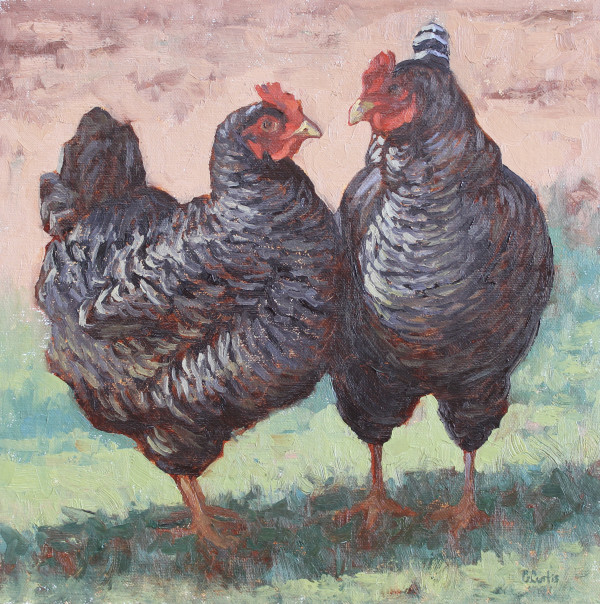 Chicken Chatter by Grace Curtis Fine Art