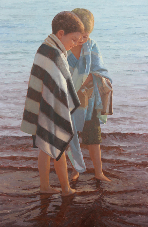 Seaside Figures No.1 by Grace Curtis Fine Art