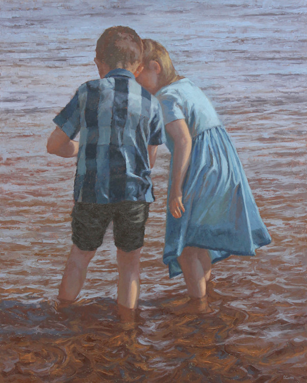 Seaside Figures No.8 by Grace Curtis Fine Art, Image 1.