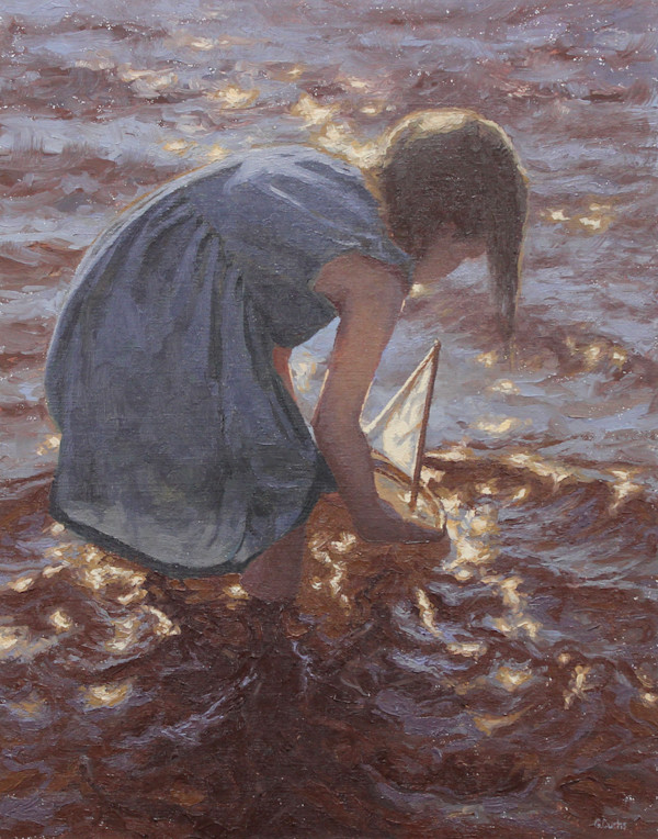 Seaside Figures No.9 by Grace Curtis Fine Art, Image 1.
