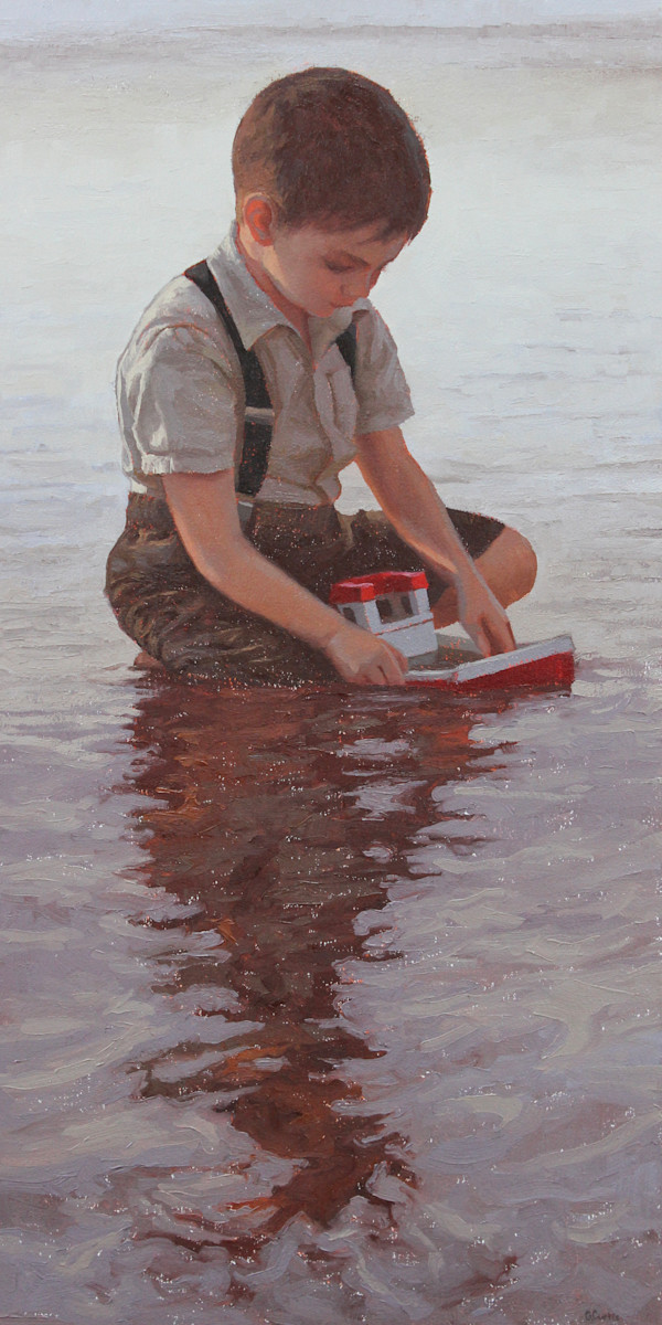Fishing Boat Boy by Grace Curtis Fine Art