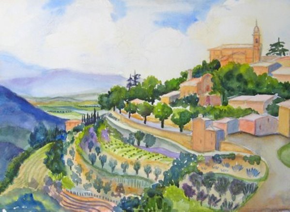 View of Montalcino by Lou Jordan