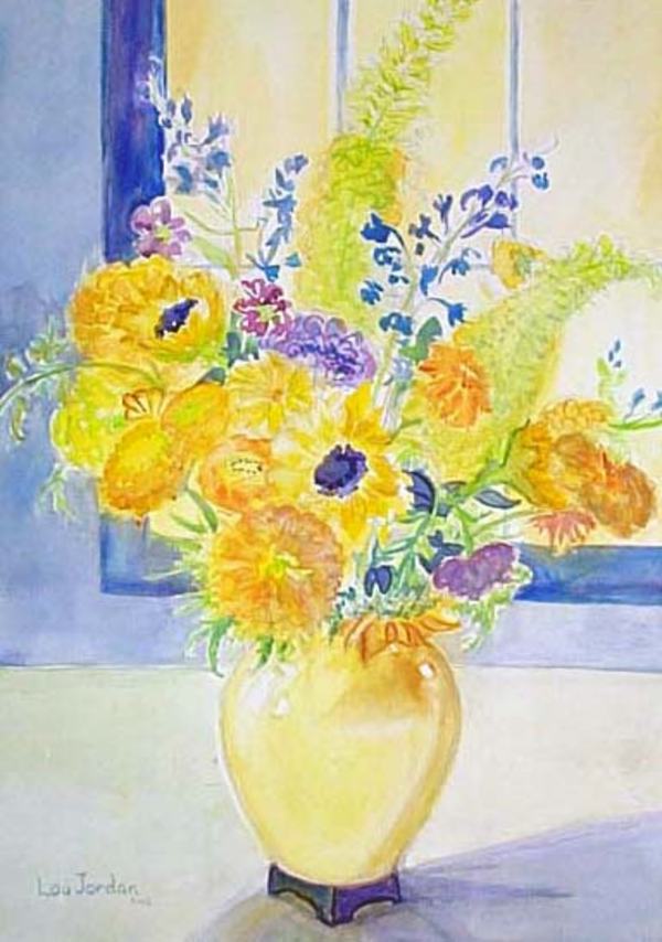 Marigolds and Sunflowers by Lou Jordan