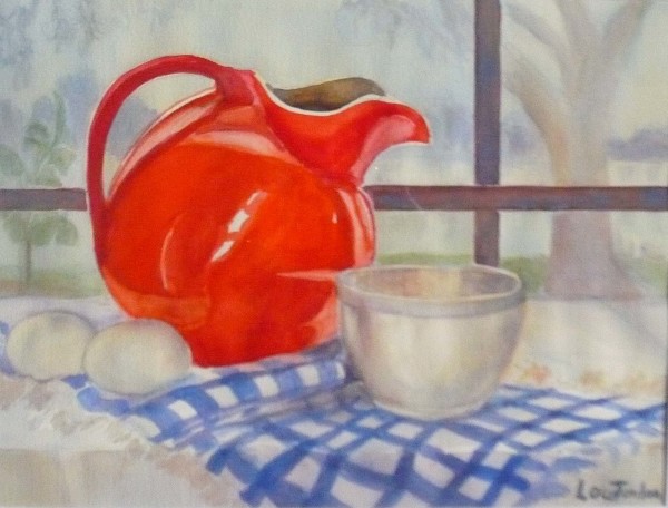 Red Pitcher by Lou Jordan