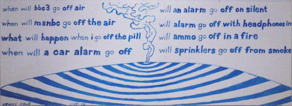 "Searches Related to When Will It Go Off" after Gardar Eide Einarsson's "untitled (bomb checklist)" by Kenny Cole