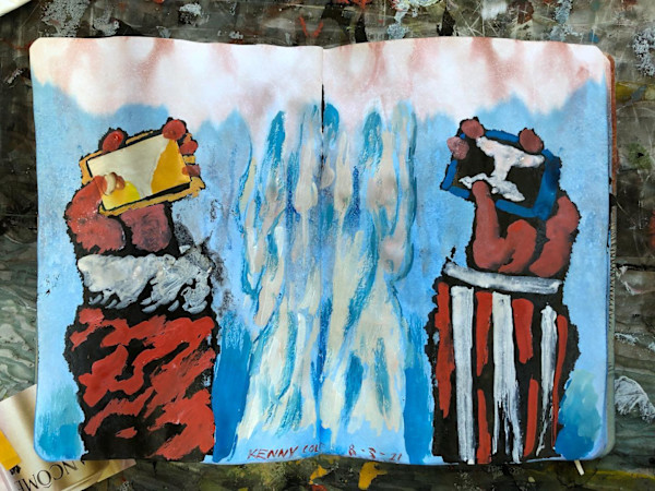 The Sketchbook Project 2021 "End Times I Say" 1-9 by Kenny Cole