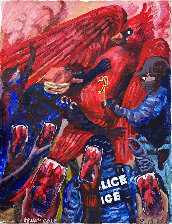 “Deporting the Red, White and Blue: Cardinal” by Kenny Cole