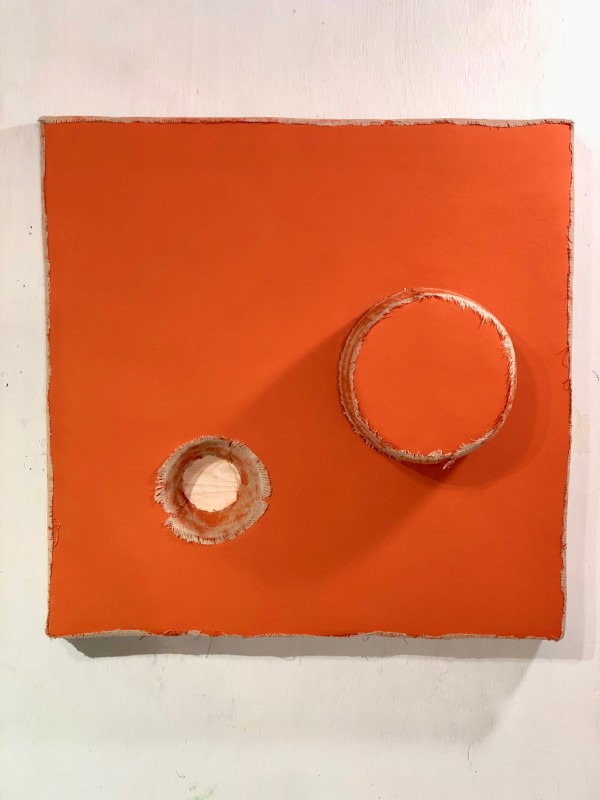 Open Bandage Painting (Orange) by Howard Schwartzberg