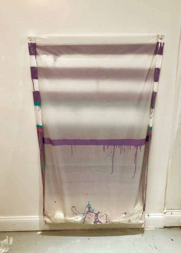 Transparent Bag Painting (purple stripe)