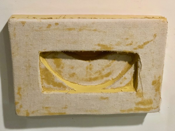 Sunken Bandage Painting (naples yellow) by Howard Schwartzberg