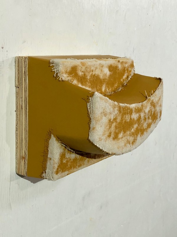 Protruded Bandage Painting (yellow oxide) by Howard Schwartzberg