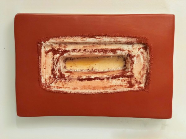 Sunken Bandage Painting (Red oxide) by Howard Schwartzberg