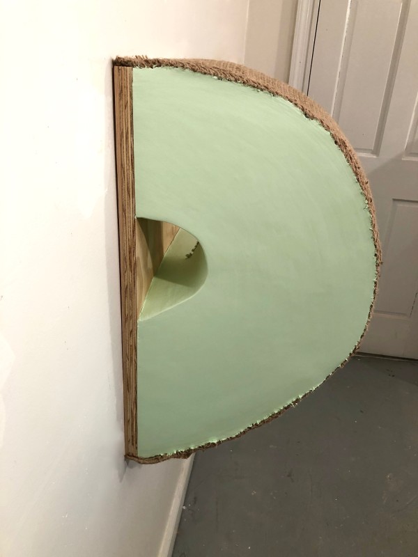Cut Bag Painting (light mint green loop) by Howard Schwartzberg
