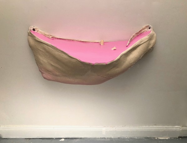 Bag Painting (Pink Two Ramps)