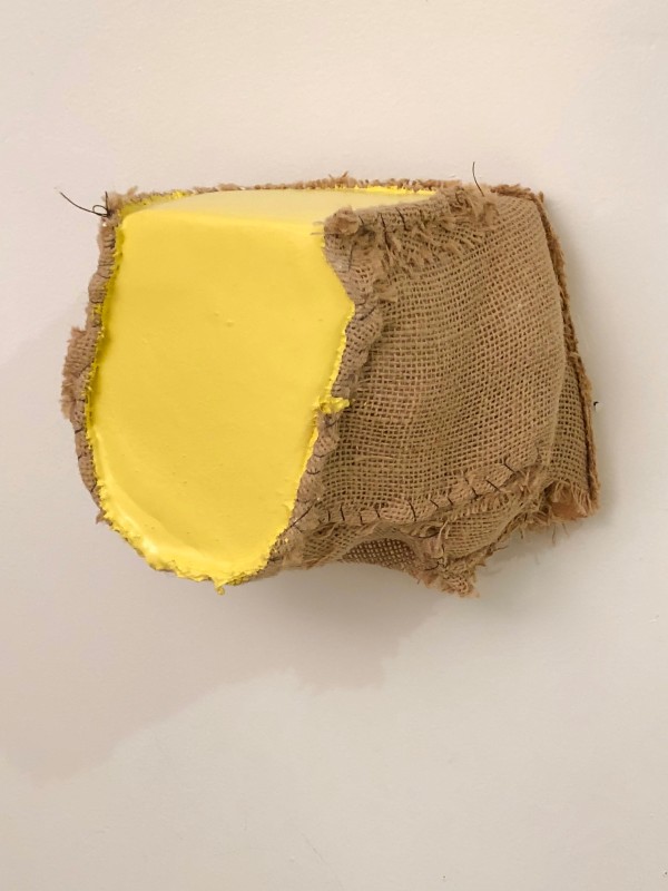 Small Cut Bag Painting (light yellow)