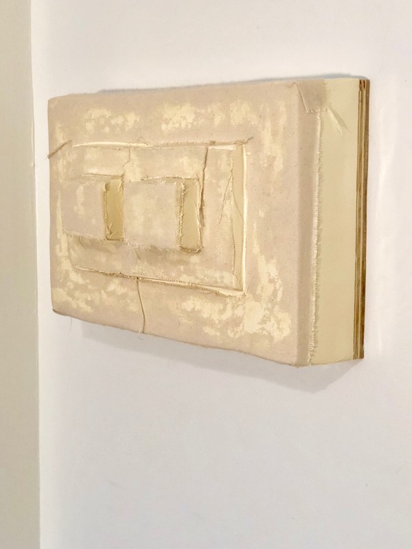 Protruded Bandage Painting (beige) by Howard Schwartzberg