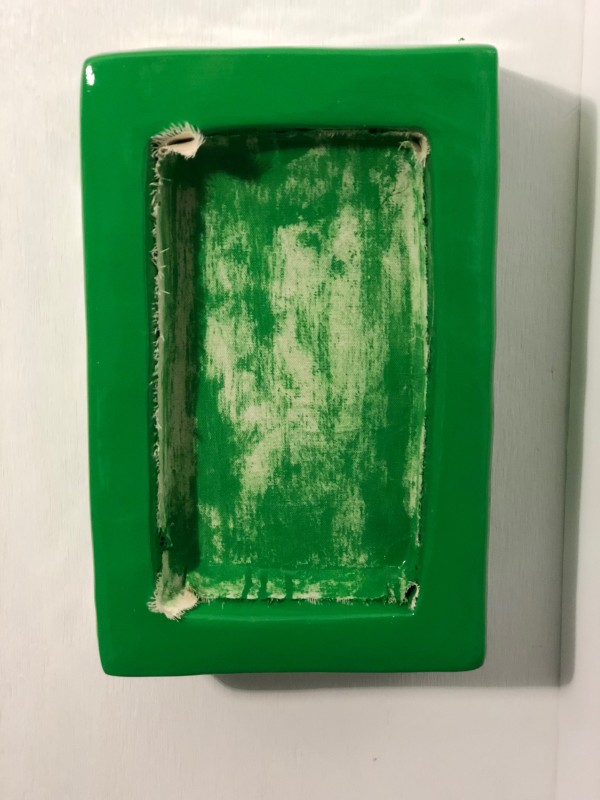 Sunken Bandage Painting (bright green) by Howard Schwartzberg