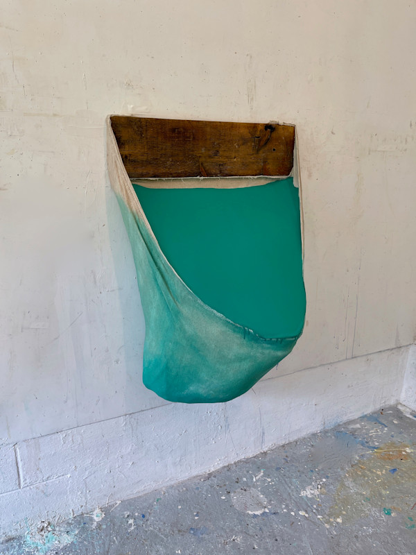 Incline Bag Painting (dark turquoise) by Howard Schwartzberg