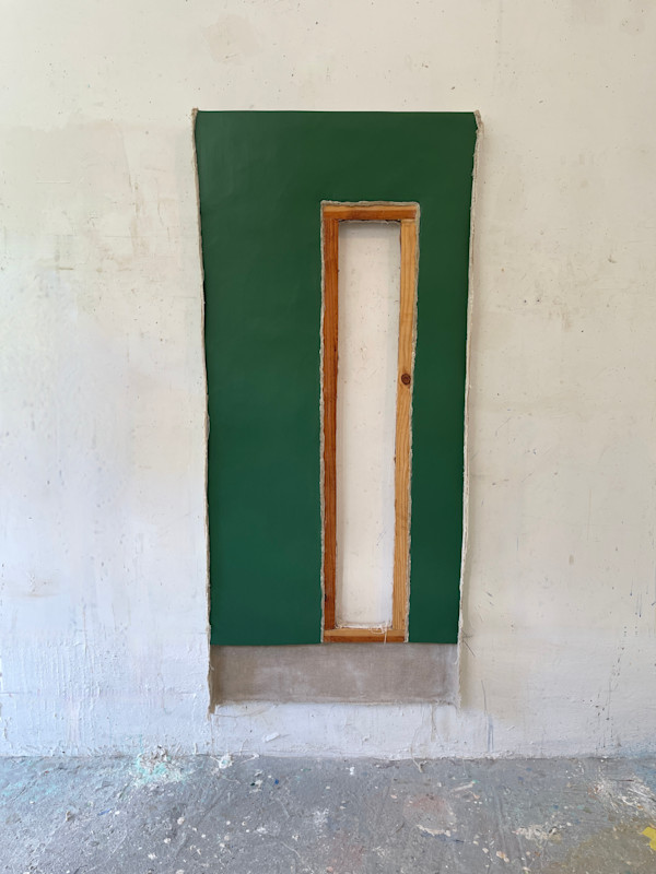 Inverted Reversed Painting (hunter green) by Howard Schwartzberg