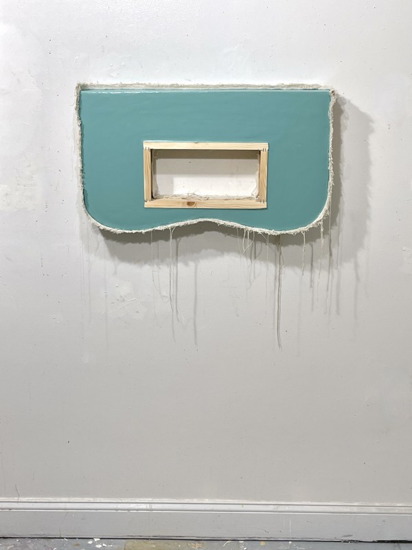 Inverted Reversed Painting (blue green two round bottoms) by Howard Schwartzberg