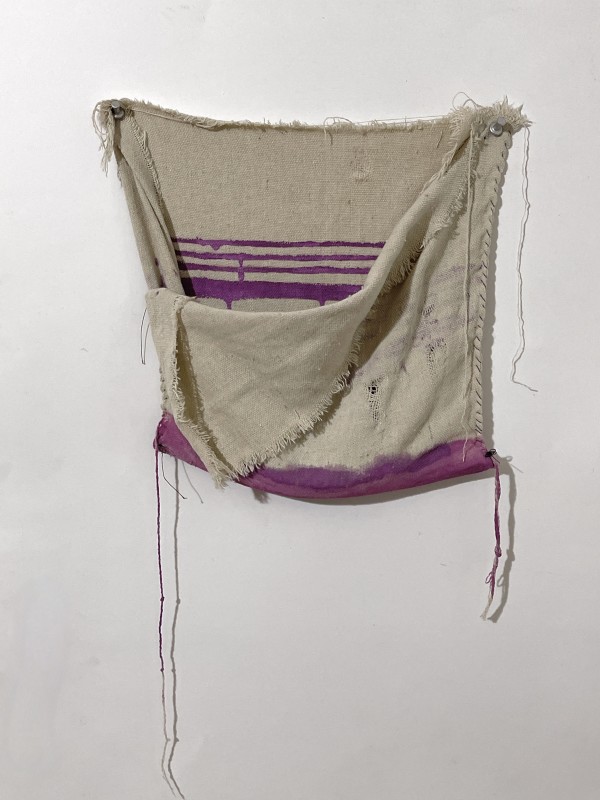 Pouch Painting (red violet stripes) by Howard Schwartzberg