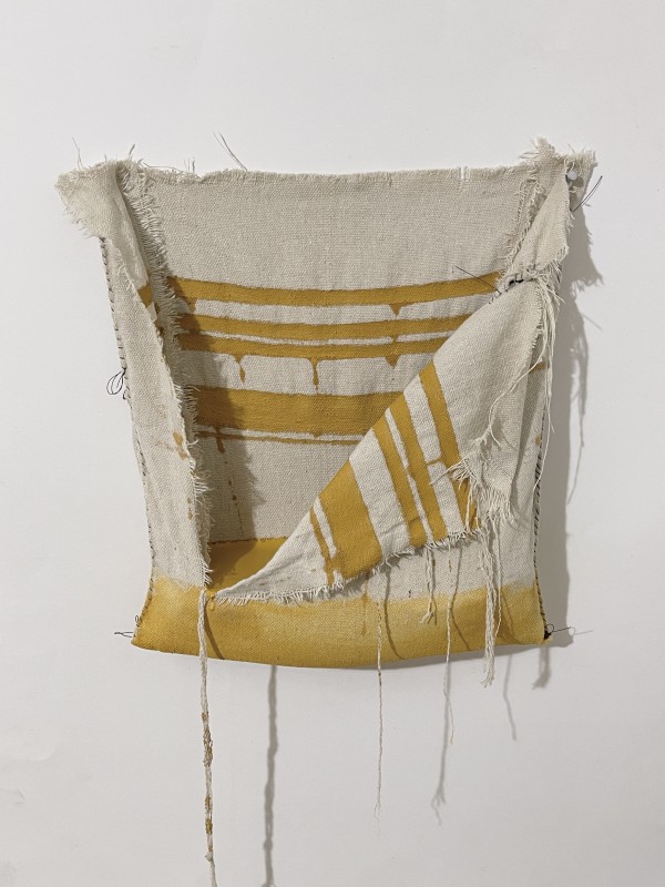 Pouch Painting (yellow gold stripes) by Howard Schwartzberg