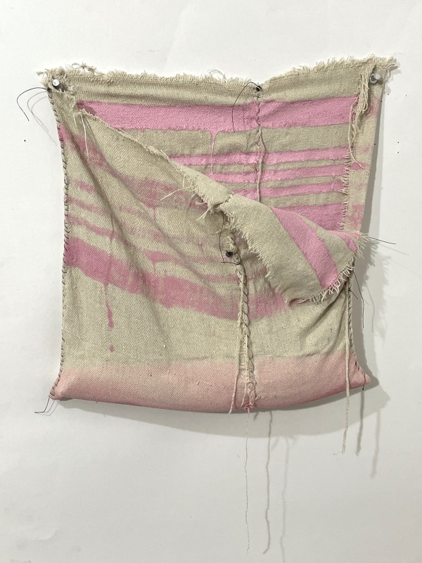 Pouch Painting (light pink stripes) by Howard Schwartzberg