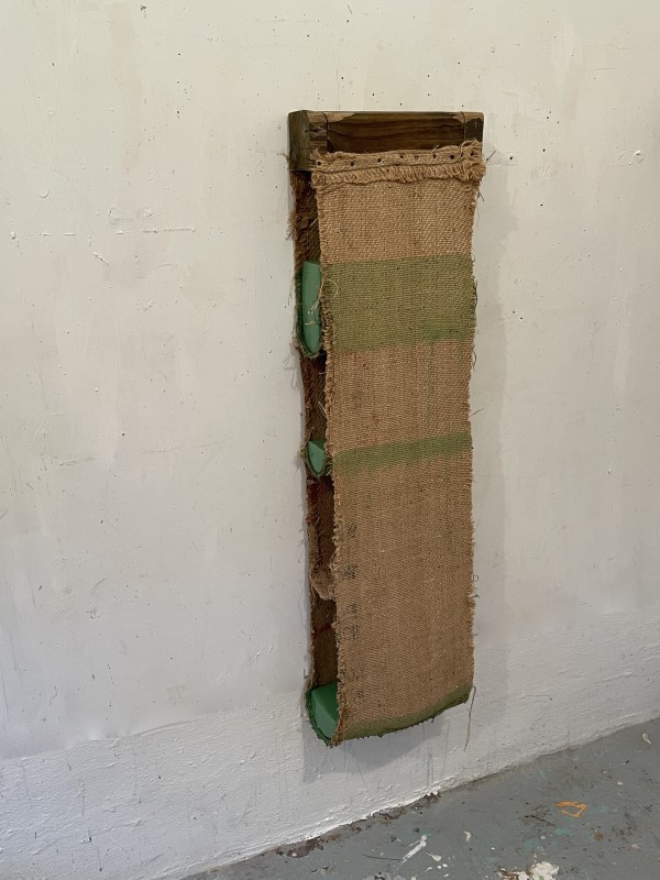 Suspended Painting (three green minus green) by Howard Schwartzberg