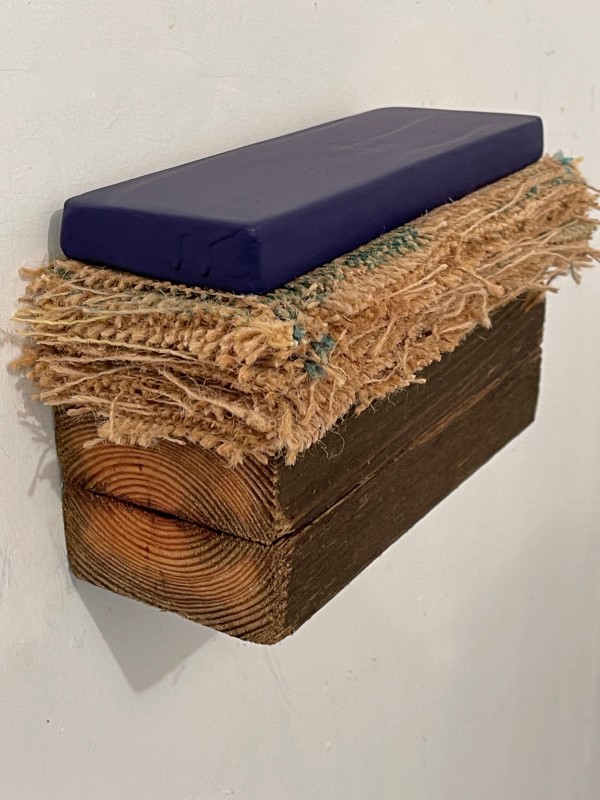 Bed Painting (navy blue) by Howard Schwartzberg