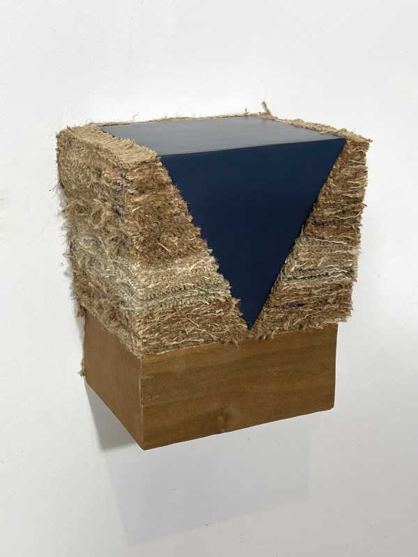 Bed Painting (imbedded, dark blue triangle) by Howard Schwartzberg