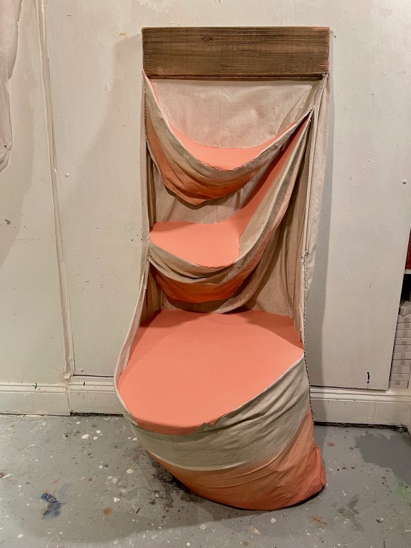 Bag Painting Three Layer (orange pink) by Howard Schwartzberg