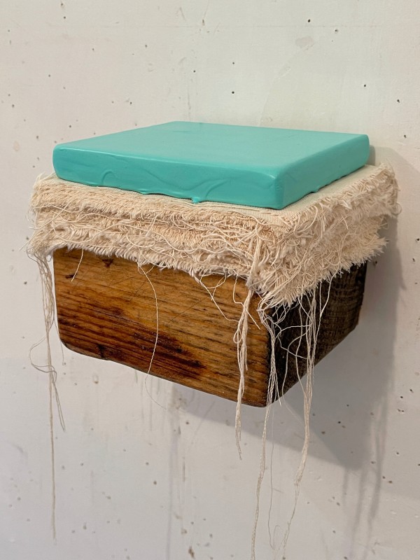 Bed Painting (aqua mint square) by Howard Schwartzberg