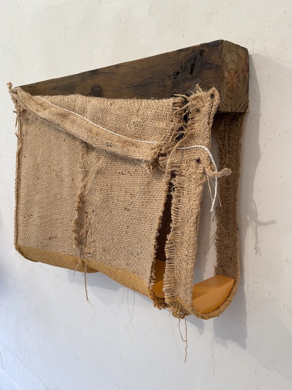 Suspended Painting (light orange sliced) by Howard Schwartzberg