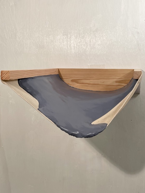 Foreshortened  Painting (blue/grey gestural) by Howard Schwartzberg