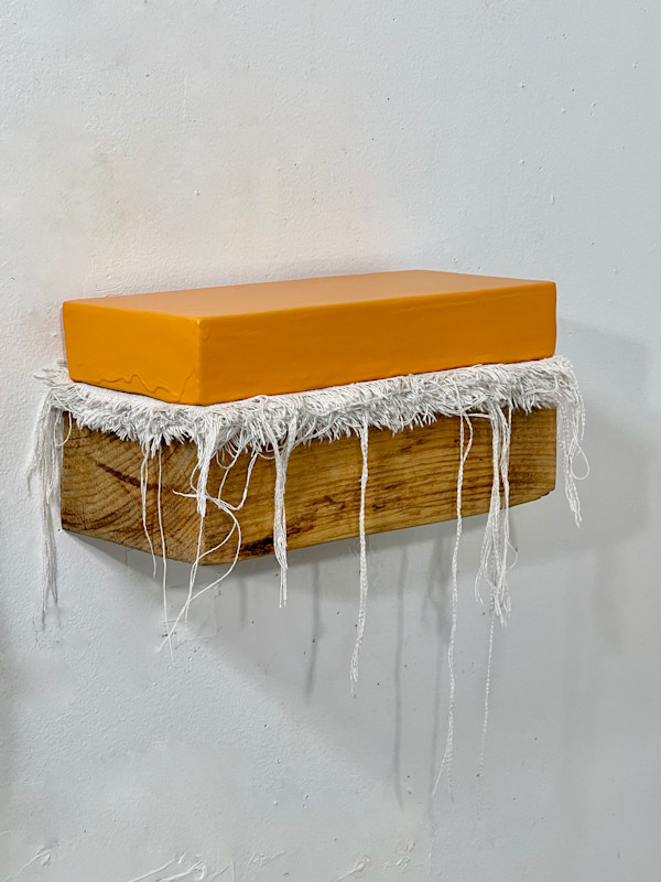 Bed Painting (orange) by Howard Schwartzberg